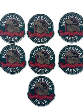 Vintage Moosehead Beer Cardboard Coaster Set Bar Barware Lager Brewery Father
